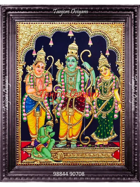 Ram mandir tanjore painting